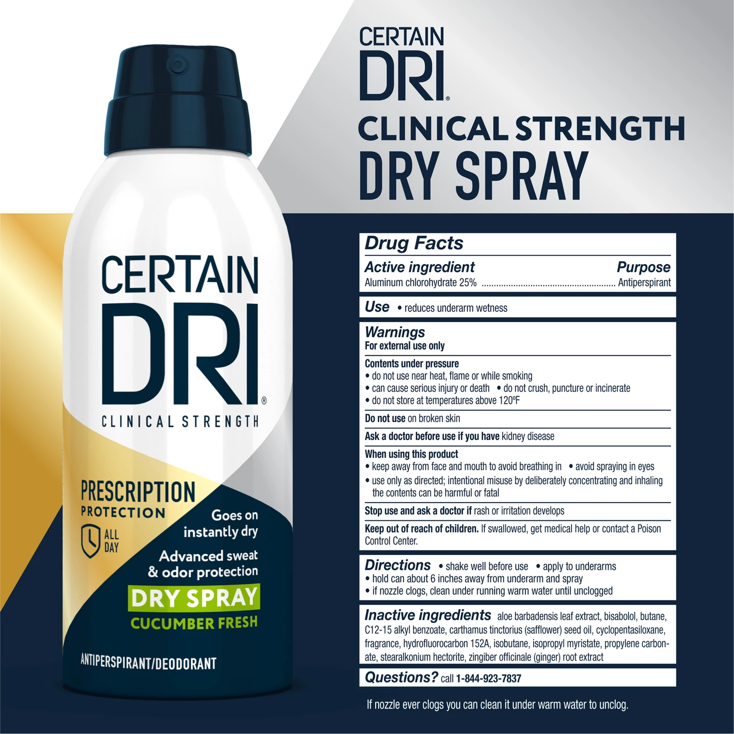 Prescription Strength Antiperspirant & Deodorant Dry Spray Slide 5