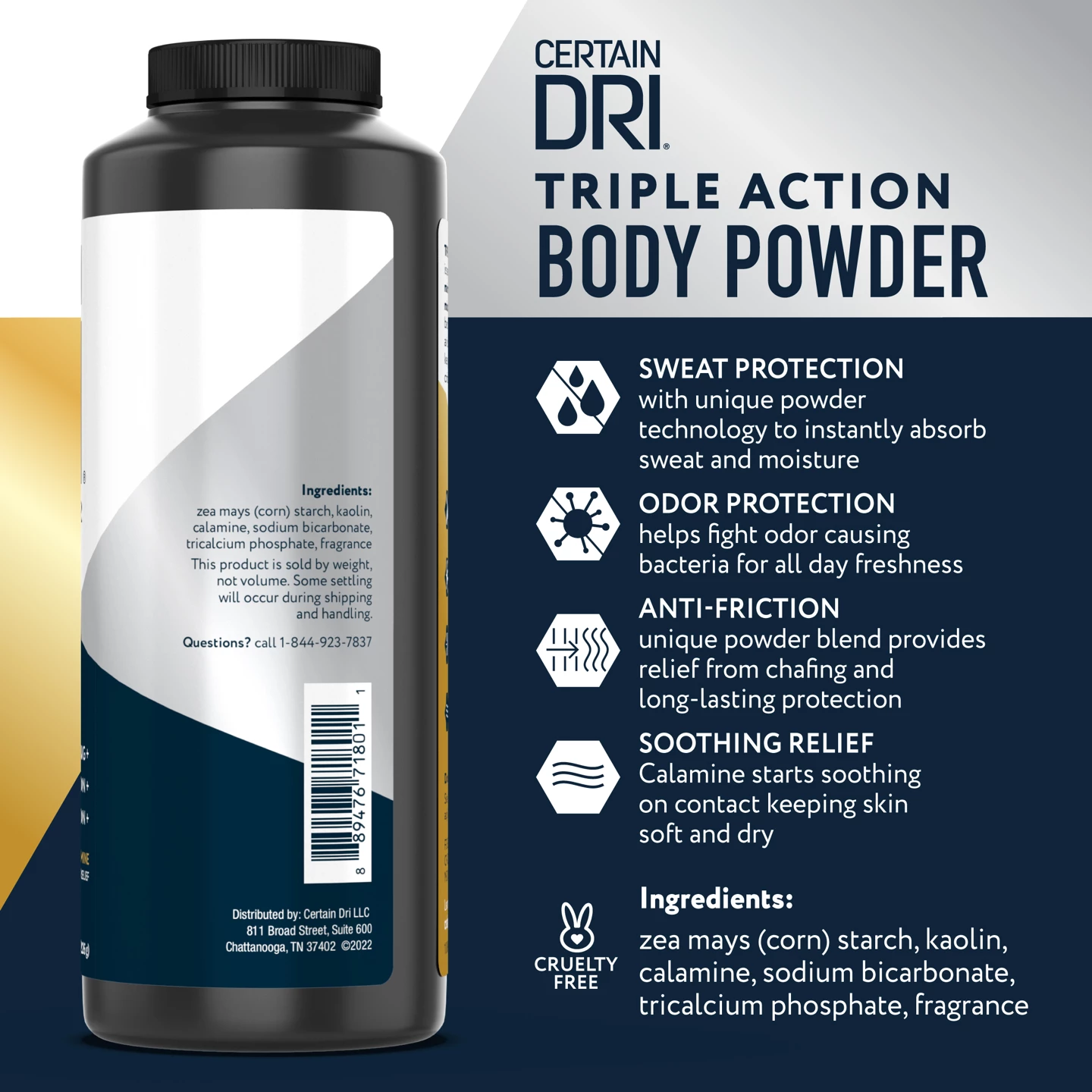 Triple Action Body Powder Slide 2